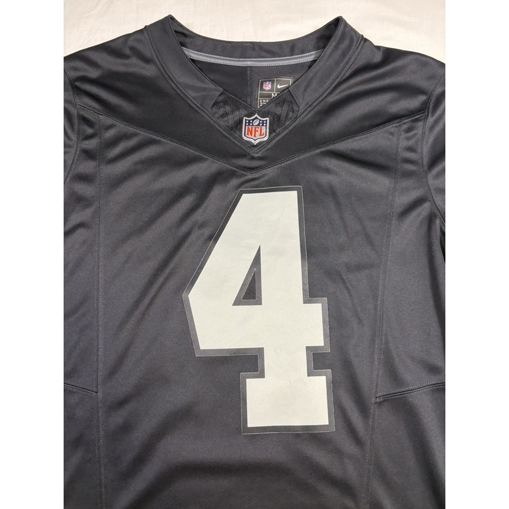 Nike Derek Carr Las Vegas Raiders Game Football Jersey Black Men's Size Medium - Picture 2 of 8